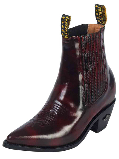 Cowboy Ankle Boot by El General - Chameleon Wine 179