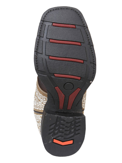 El General Rodeo Boot - Crazy Dark Brown with Embroidery 33309