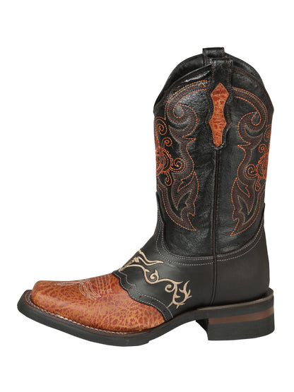 El General Rodeo Boot - Crazy  Wine with Embroidery 40667