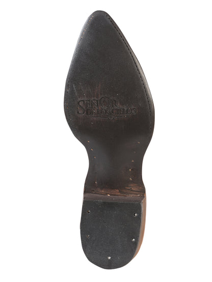 El Señor de los Cielos Men’s Western Boot - Caiman Tail Print Leather  - Butter 40843