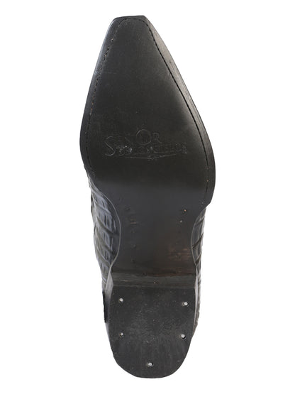 Cowboy boot  El Senor de los Cielos - Caiman  - Black 40854