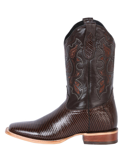 El General Men's Rodeo Boot - Printed Cigar 41791