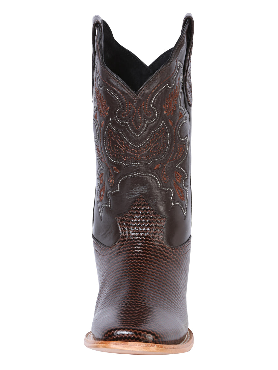 El General Men's Rodeo Boot - Printed Cigar 41791