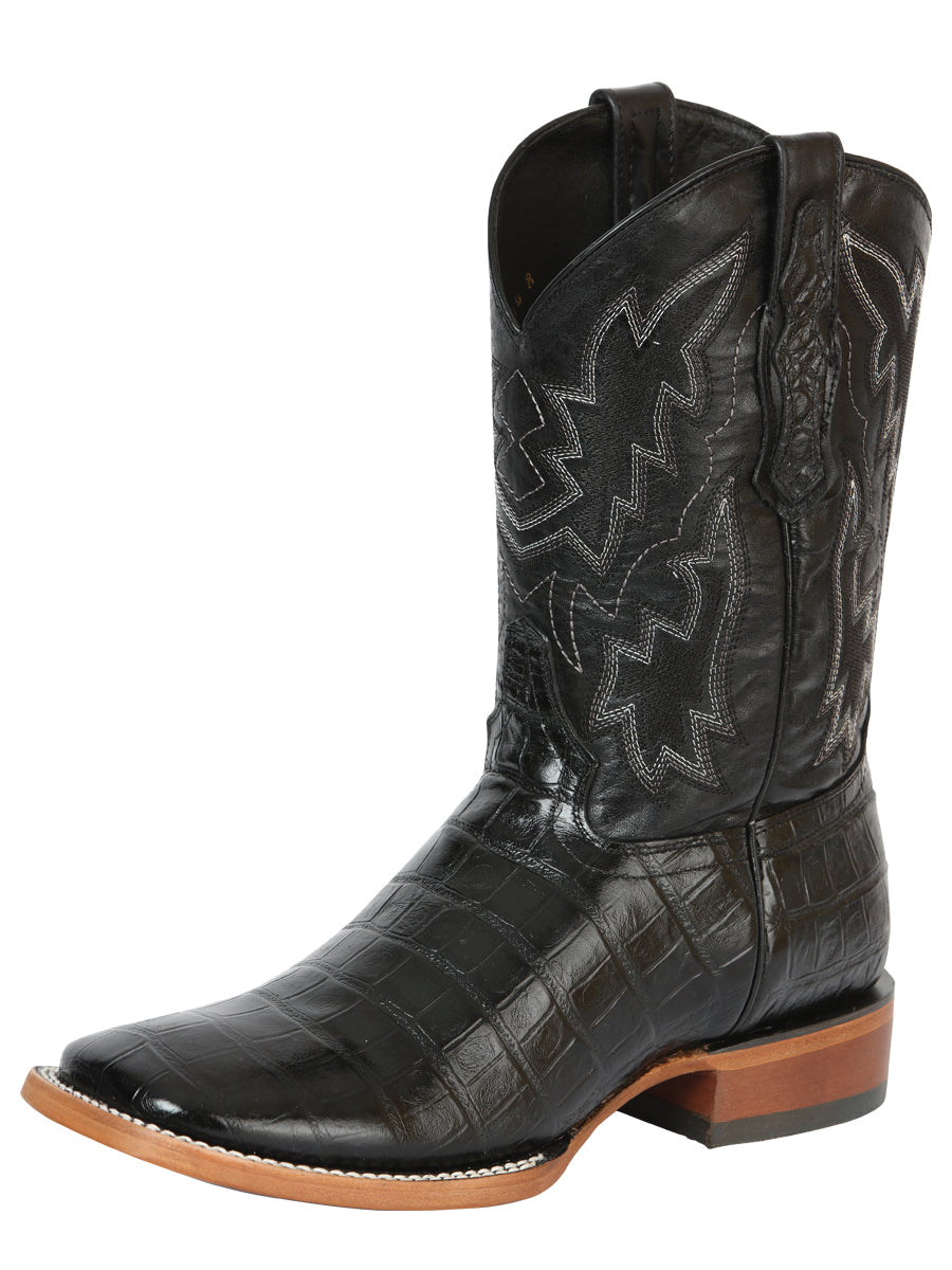 Men’s Western Boot Print Caiman Belly 100 Años - Black

  43633