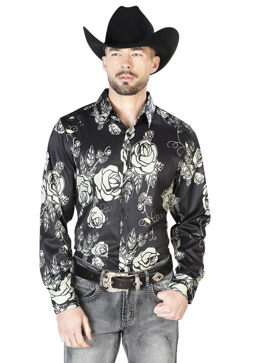 Black Casual Long Sleeve Shirt 43679