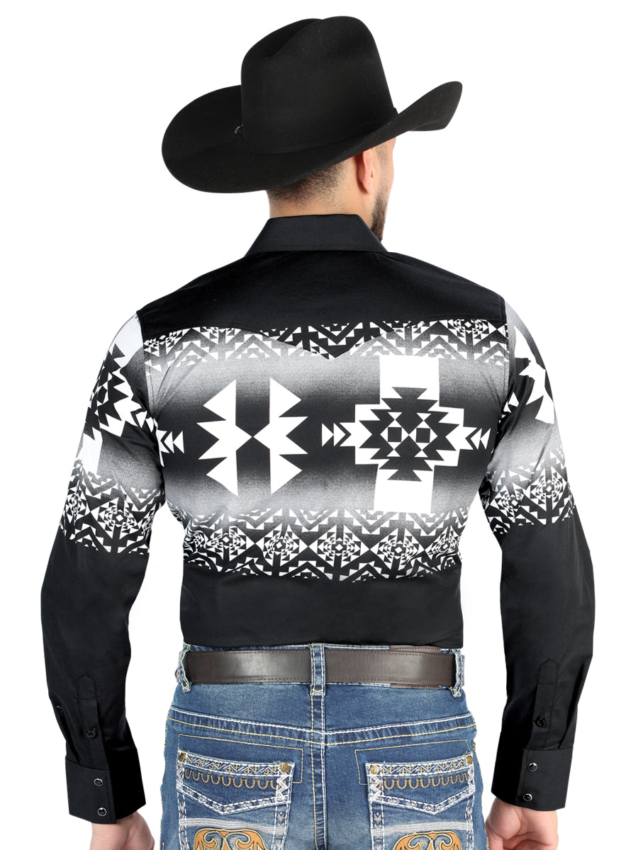 El General - Casual Long Sleeve Shirt - Black 44485