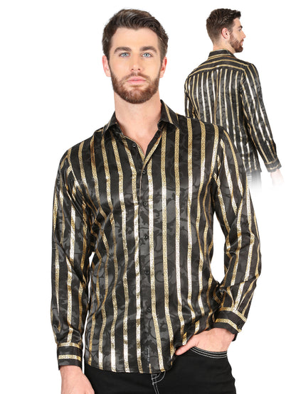El General Black/Gold Casual Long-Sleeve Shirt 44554