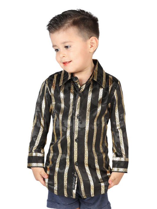 El General Black/Gold Casual Long-Sleeve Shirt 44572