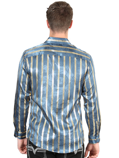 El General Teal Casual Long-Sleeve Shirt 44580