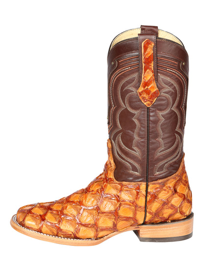 El General Men's Exotic Monster Fish Rodeo Boots - Honey 44606