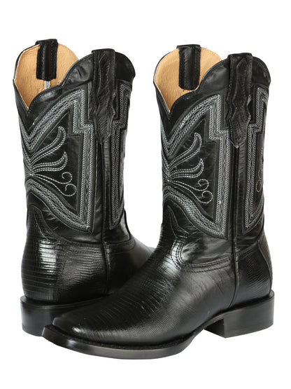 El General Men's Rodeo Boot - Imitation Lizard - Black 44666