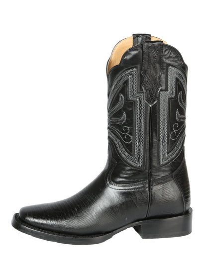 El General Men's Rodeo Boot - Imitation Lizard - Black 44666