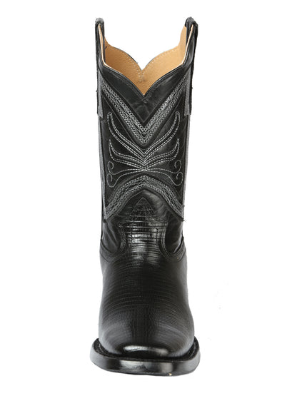 El General Men's Rodeo Boot - Imitation Lizard - Black 44666