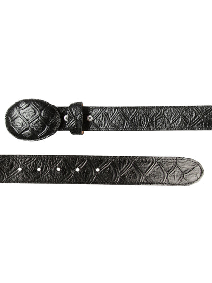 Cowboy Belt - El General  - Imitation- Pirarucu - Black 44667