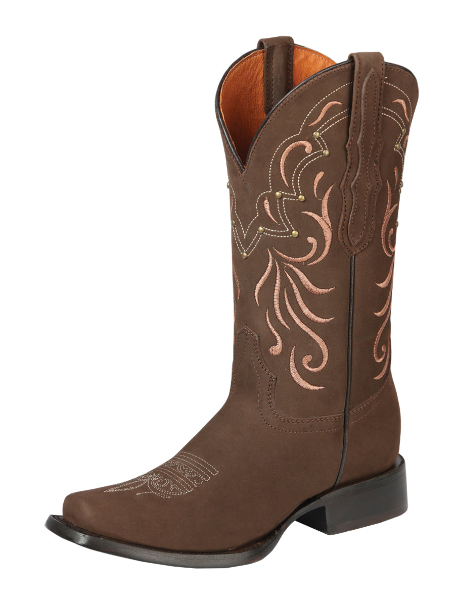 El General Women’s Rodeo Boots - Nubuck Leather - Camel

  44849