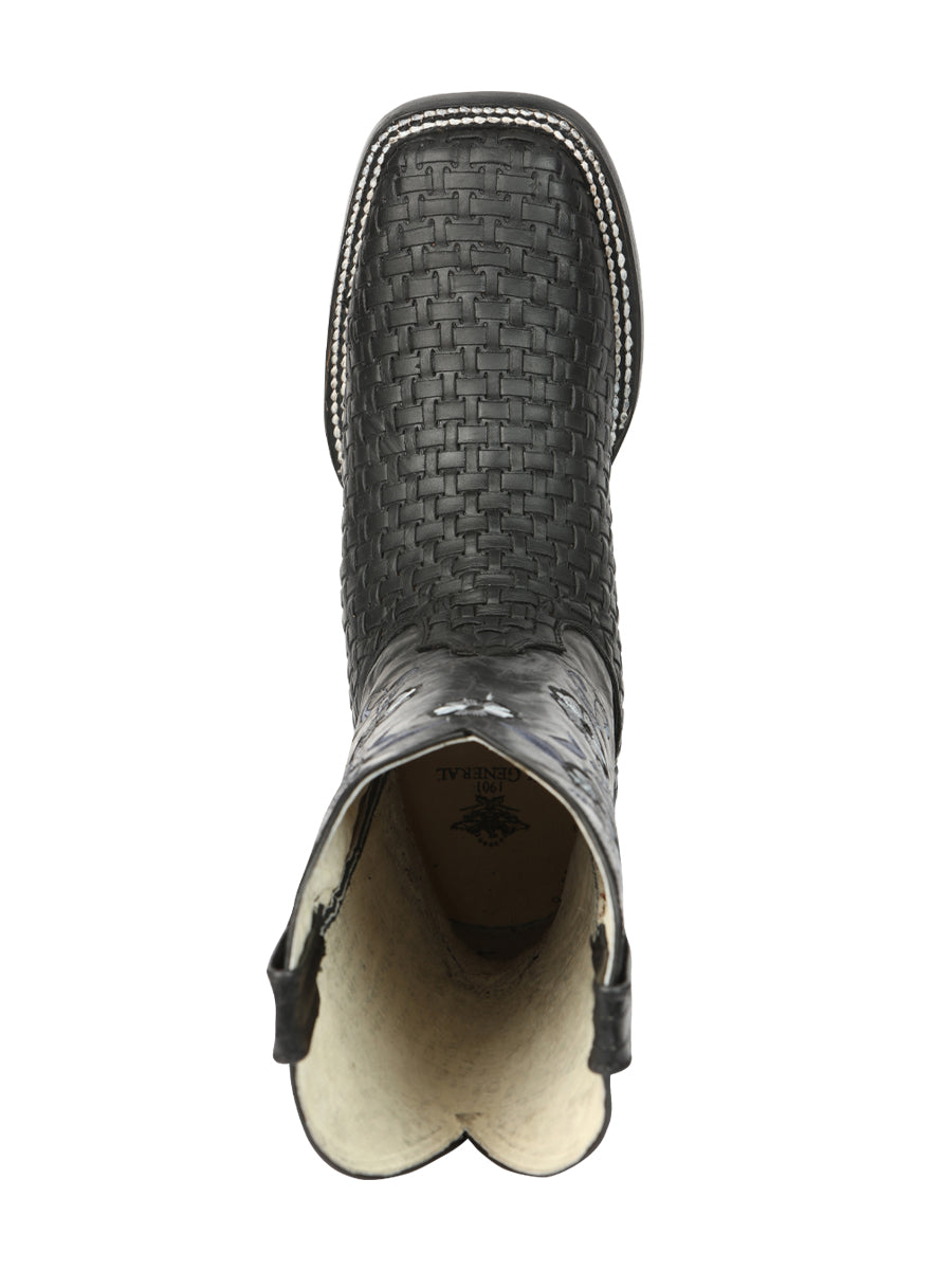 El General Women’s Rodeo Boots Petatillo - Black 44856