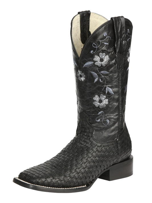 El General Women’s Rodeo Boots Petatillo - Black 44856