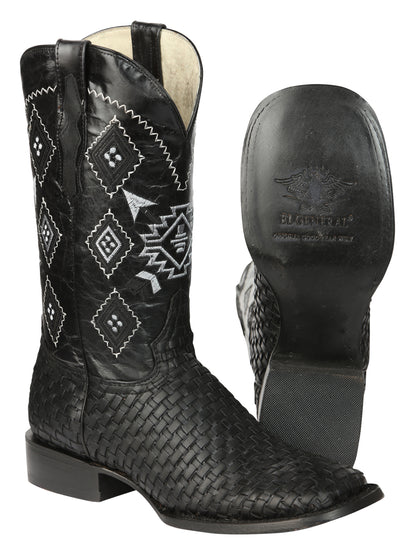 El General Men’s Petatillo Crazy Black Rodeo Boots 44884