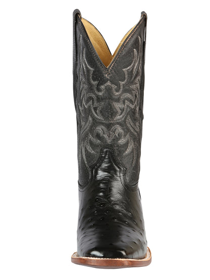 El General Rodeo - Printed Ostric leather boots - Black 44935