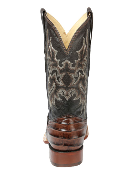 El Señor de los Cielos Men’s Rodeo Boot - Imitation Caiman Belly  Leather - Brown

 44937