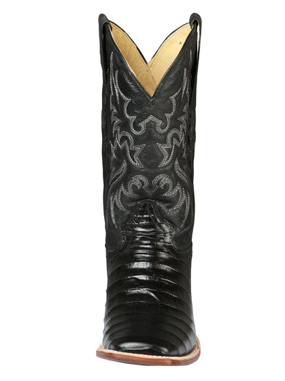 El General Rodeo - Printed Alligator leather boots - Black 44938
