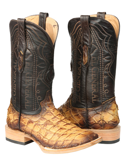El General Men's Exotic Monster Fish Rodeo Cowboy Boots - Orix  45086