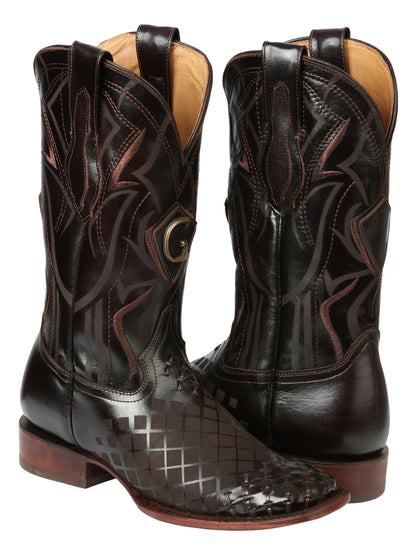 Men's Rodeo Boots - El General Pull-Up Leather - Brown 45173