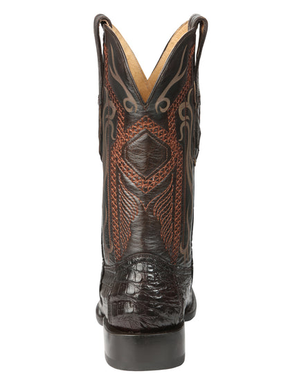 El General Men's Exotic Caiman Belly Cowboy Boots - Brown 45519