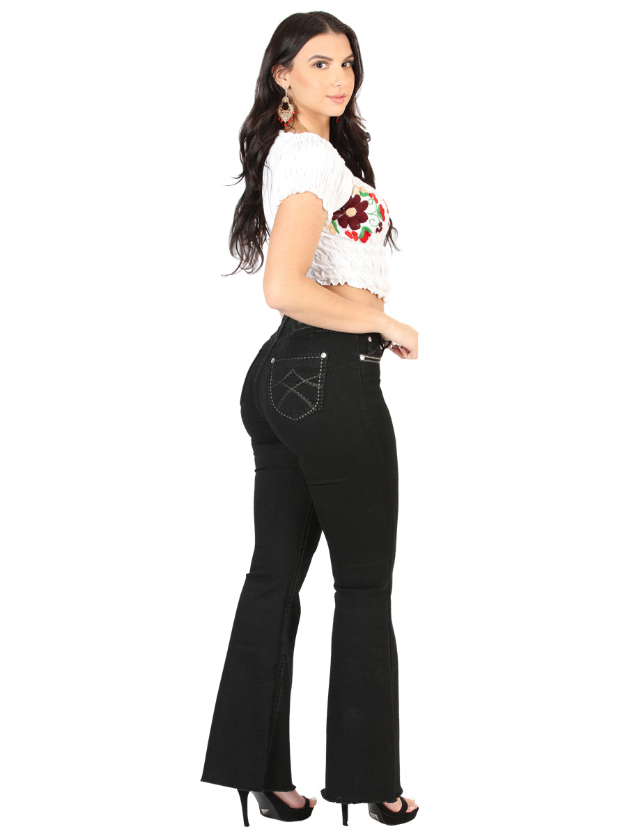 Centenario Women's Black Bootcut Denim Jeans 45543