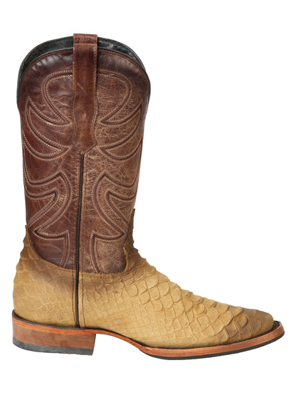 El General Men’s Rodeo Boot Imitation Python - Honey 45563