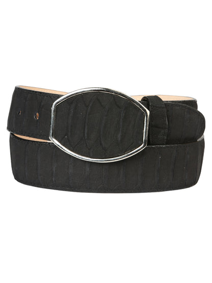 Men’s Western Belt El General Imitation Python - Black 45569