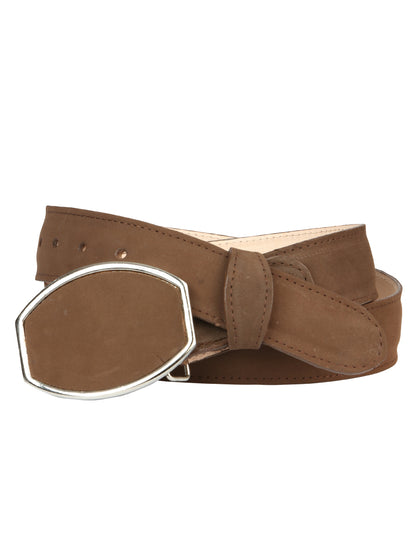 Men’s Western Belt El General Nubuck - Camel 45576