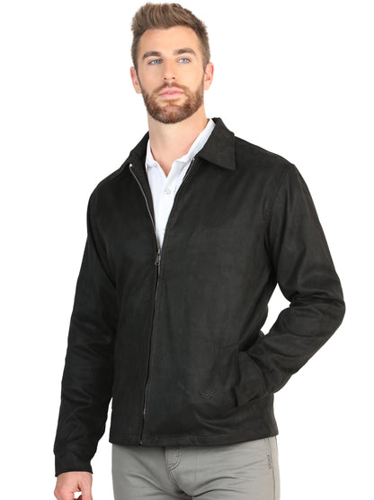 El General Men’s Suede Jacket - Black 45648