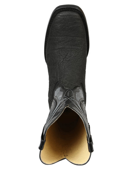 Men’s El General Western Boots - Imitation Bull Neck Black 45666