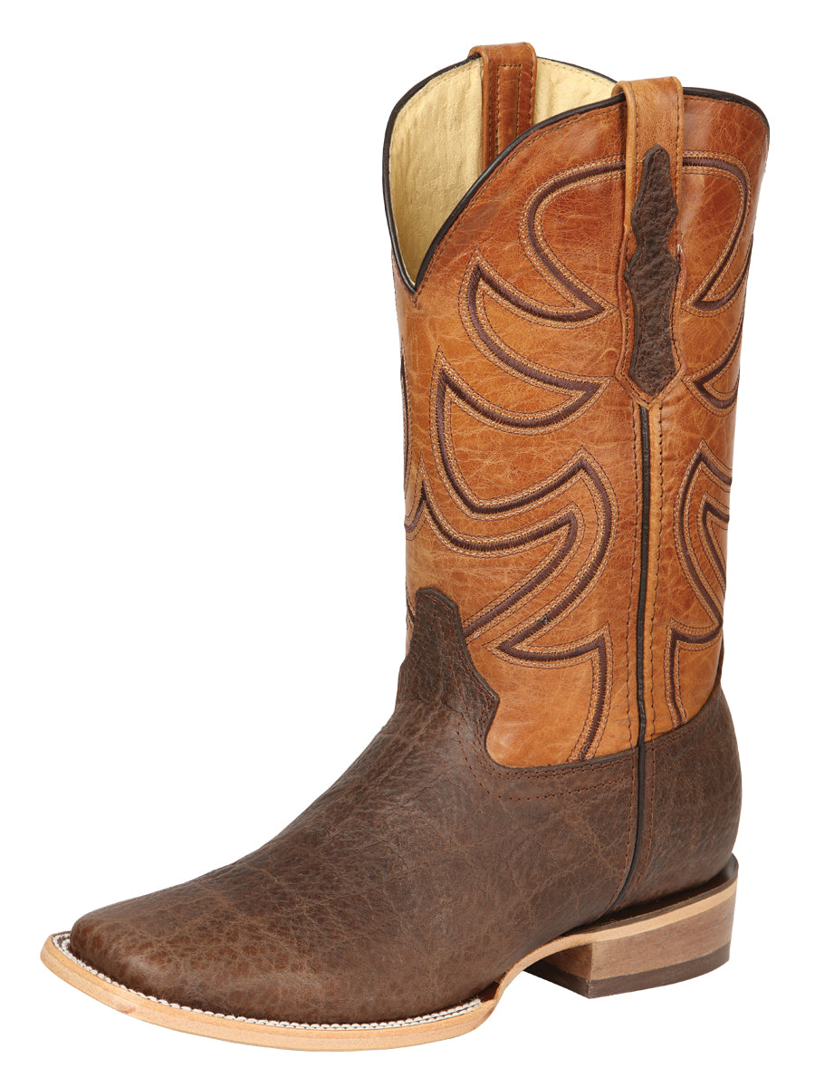 Men’s El General Rodeo Boot Elephant Print Brown 45767