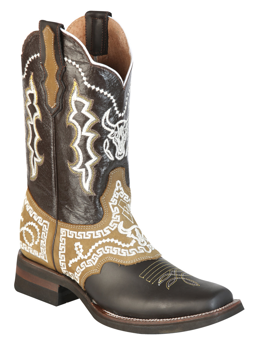 El General Rodeo Boot - Crazy Brown with Embroidery 51110