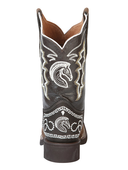 El General Rodeo Boot - Nobuck Dark Brown with Embroidery  51117