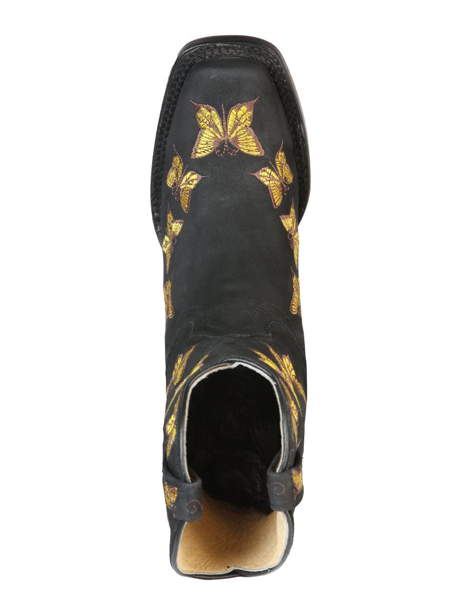 El General Womens Rodeo Boot  - Nobuck Black 51220