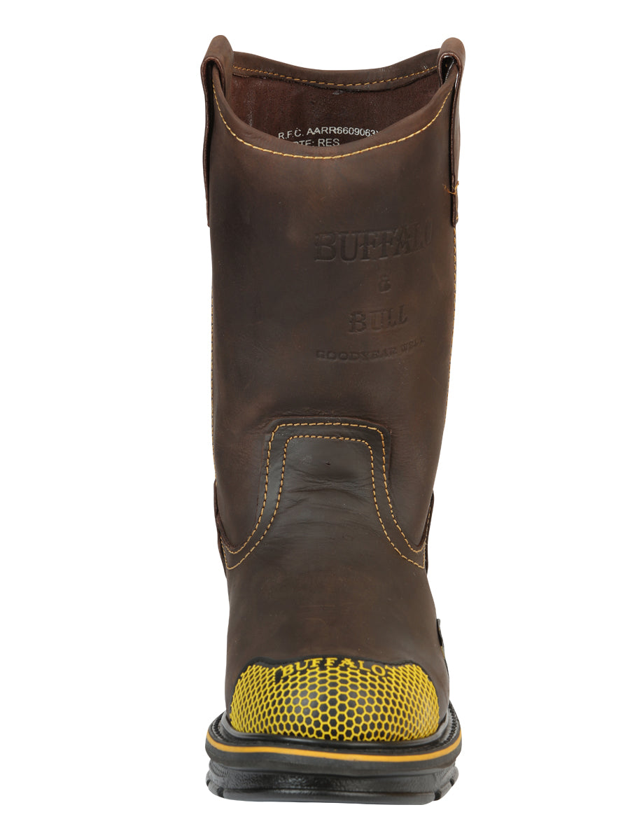 Buffalo & Bull Men’s Work Boots - Brown/Yellow 123031