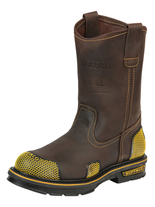 Buffalo & Bull Men’s Work Boots - Brown/Yellow 123031
