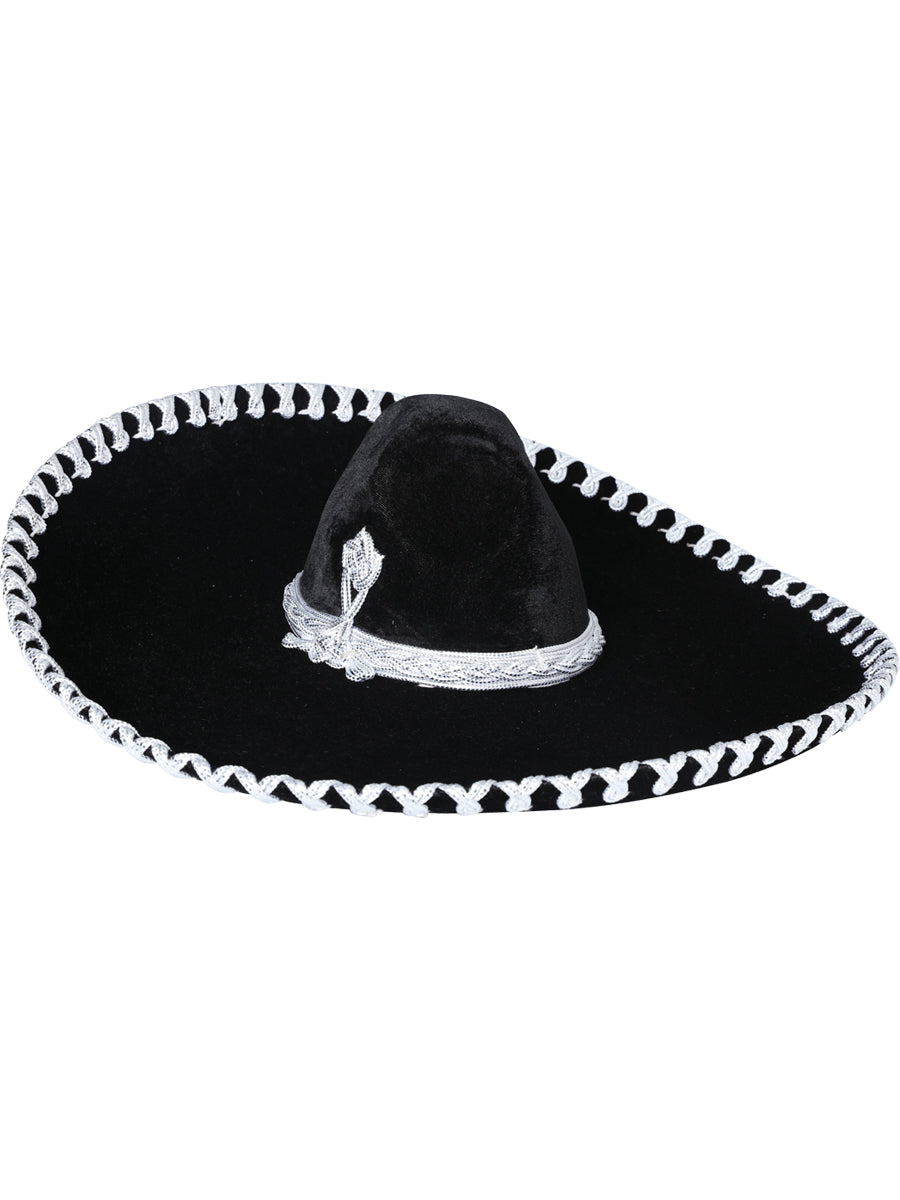 Adult Mexican Charro Hat Velvet Black/Silver 600600