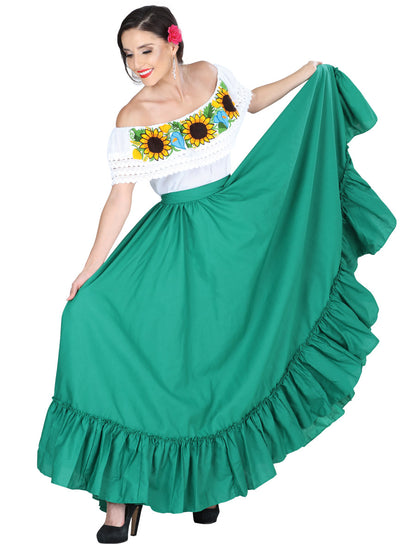 Dancing Skirt Doble Vuelo 100% Cotton Green 601313