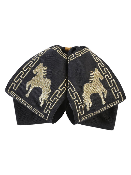 Adult 
Mexican Charro Bow Tie 100% Polyester Black/Gold  601802