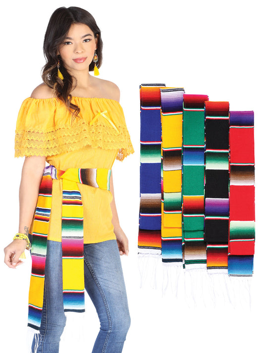 Artisanal Zarape Stole 50% Cotton, 50% Polyester Multicolor  602564