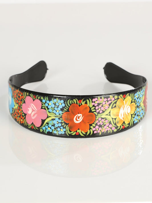 Artisanal Hand-Painted Headband Plastic Multicolor 602936