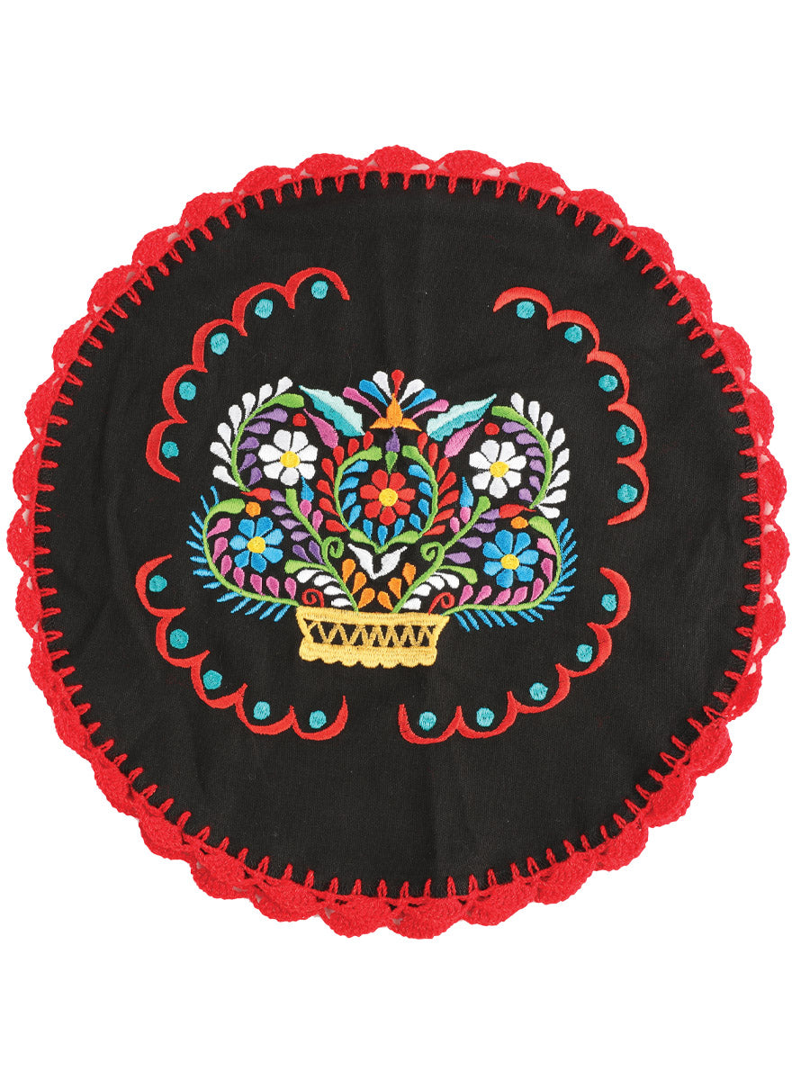 Artisanal Embroidered Tortilla Warmer 100% Cotton 603148