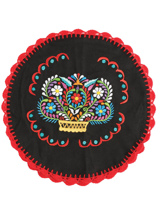 Artisanal Embroidered Tortilla Warmer 100% Cotton 603148