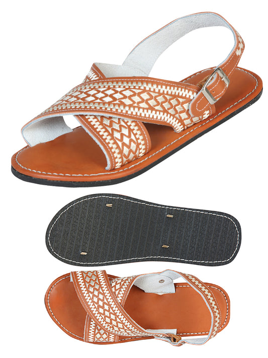 Mexican Artisanal Sandals 50% Leather, 50% Synthetic Natural  603796